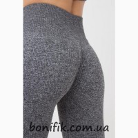 Женские меланжевые спортивные леггинсы LEGGINGS RIB MELANGE