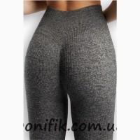 Женские меланжевые спортивные леггинсы LEGGINGS RIB MELANGE