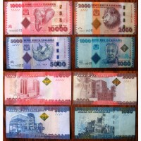 Набір банкнот Танзанії UNC, 4 шт