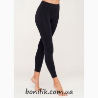 Чёрные бесшовные женские леггинсы из микрофибры (арт.Leggings model 2)